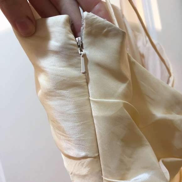 David’s Bridal Mermaid Gold Dress Prom Bridesmaid - Picture 4 of 8